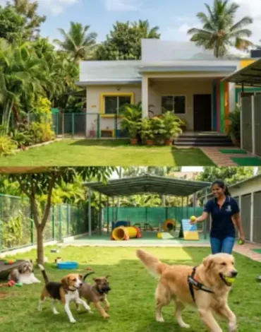 Pet boarding Bangalore with spacious stay and outdoor play area